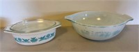 Bluebird Pyrex Casserole Dish 043 and Mixing Bowl