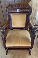 19th Victorian Century Ornate Platform Rocker