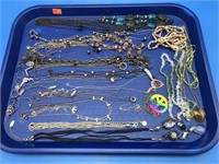Large Tray Of Vintage Necklaces