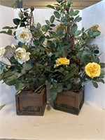 Rustic Rose Arrangements with Old Wire Trellises