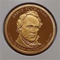 PROOF J BUCHANAN DOLLAR- 2010-S