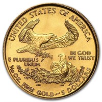 1998 1/10 Oz American Gold Eagle Bu