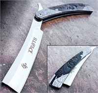 Straight Razor Pocket Knife 10 dark side blade