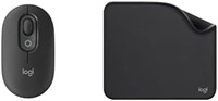 Logitech Pop Mouse (graphite) With Mouse Pad