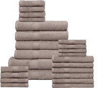 HILLFAIR 24 Pieces Towel Set for Bathroom