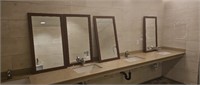 4 mirrors in workout center