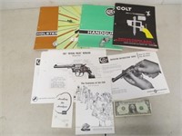 Lot of Vintage Colt Firearm Gun Literature -
