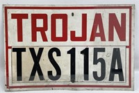 Vintage Trojan Seed Metal Sign
Measures