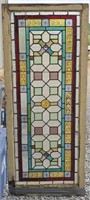 Antique Stained Glass Window Pane / Panel
