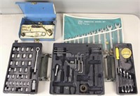 Assorted Sets of Wrenches, Sockets, & Screwdrivers
