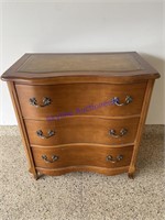 Leather Top 3 Drawer Chest