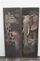 (2) African Animals By Ruane Manning Wall Art