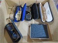 COLL OF VINTAGE EYEGLASSES AND MISC