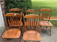 Set of 5 chairs, 4 matching, one doesn't