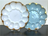 Mid Century Deviled Egg Glass Plates