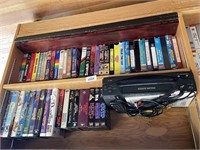 Philips Magnavox VHS Player & Assorted VHS Tapes
