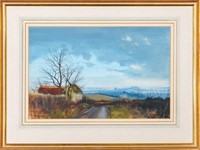 Peter Newcomber watercolor "Landscape" 19" x 25"
