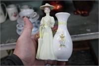 CERAMIC BUD VASE WITH LADY