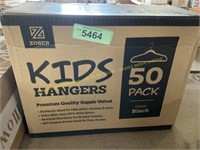 50-pack Zober black velvet kids hangers