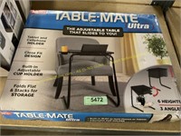 Table Mate Ultra Folding TV Tray Table/Cup Holder