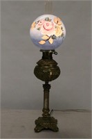 Alabaster & Brass Banquet Lamp