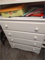 White Dresser & Contents - Read Details