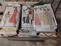 Box Full of Vintage Sewing Patterns