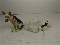 3 Pc Miniature dog figurines