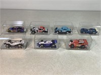 7 Hot Wheel Type Cars W/Cases