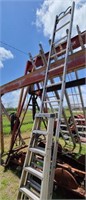14ft Aluminum Ladder and 6ft Fiberglass Ladder