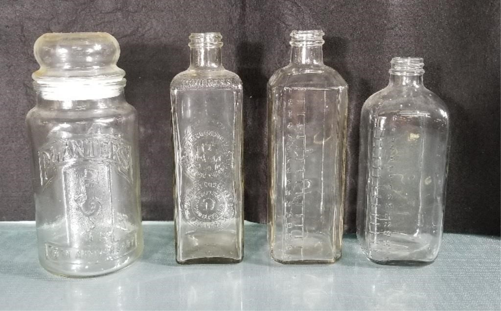 3-Glass Vintage Medicine Bottles: Dodge