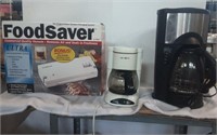 Tilia Foodsaver vacuum sealer with 2 Coffee makers