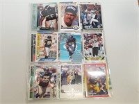 Assorted Chargers Football Cards, 3 Binder Sheets