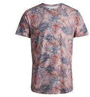 Jack & Jones - Men's T-shirt Crew Neck Silver Pink