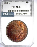 1880-O Morgan PCI MS-64 Excellent Color