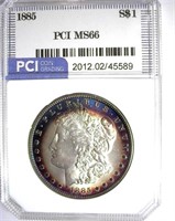 1885 Morgan PCI MS-66 Bold Rim