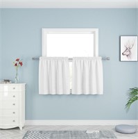 UPOPO White Kitchen Tier Curtains 24 inches Long O