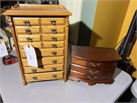 LOT OF 2 WOODEN JEWELERY BOXES