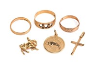 COLLECTION OF GOLD JEWELLERY, 13g