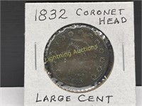 1832 U.S. CORONET HEAD LARGE CENT