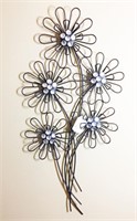 Looped Metal Decorative Floral Wall Art