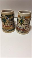 1992 & 1993 Anheuser Busch Budweiser Steins