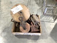 Lot of Antique Wooden Pulleys