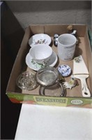 COLL OF TEA CUPS, SAUCERS, COASTERS, MISC.