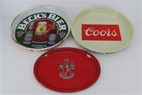 Coors and Beck's Beer Trays