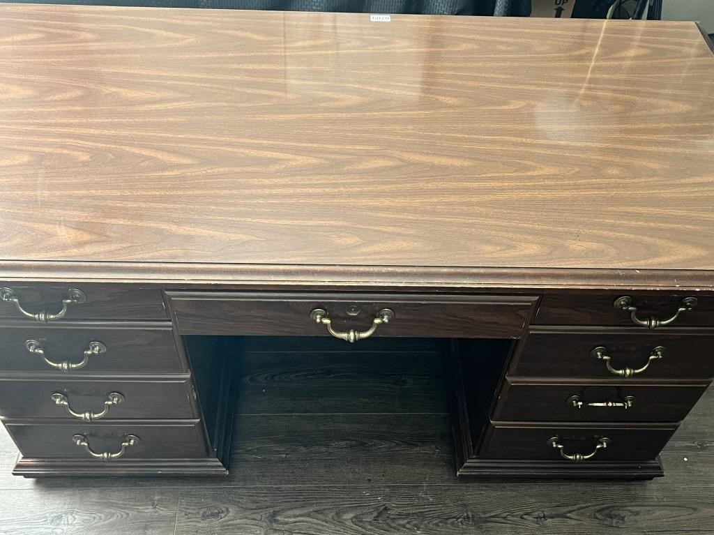 Executive Desk & Matching File Cabinet.