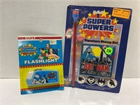 Superpowers, pencil set and flashlight