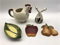 Glazed Pottery Serving Pieces