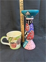 Colorful Ceramic Cup and Candle Holder