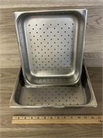 (2) Slotted Steam Table Pans